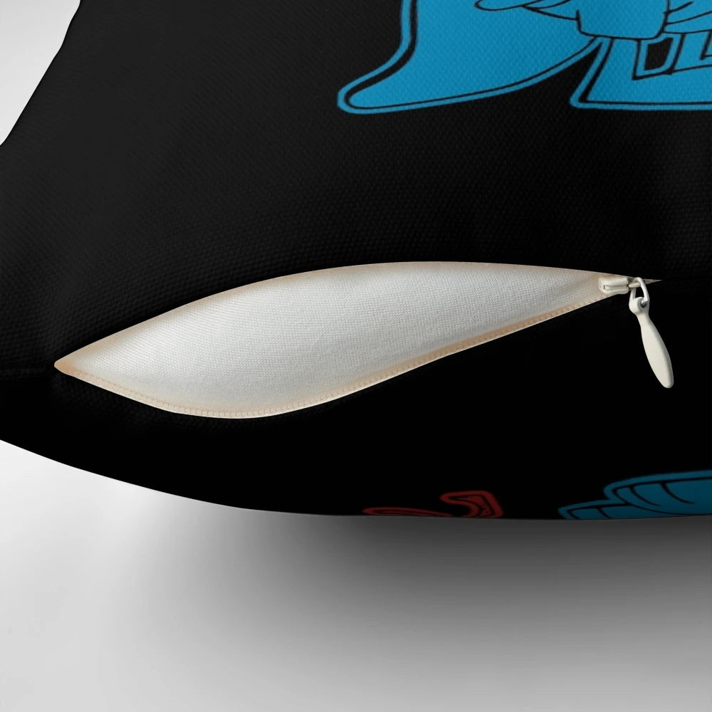Vintage 60s Ant and Aardvark cartoon design printed on a soft, plush pillow