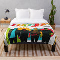 Cozy 60s-inspired plush blanket with Lovejoy, Wilbur Soot, and indie music vibes