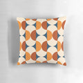 Retro 60s mid-century pattern decorative pillow with a colorful, capsule-like design