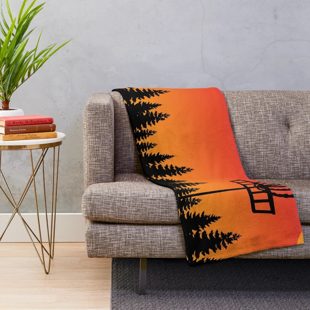 Retro vintage 70s style plush blanket for disc golf and frisbee players