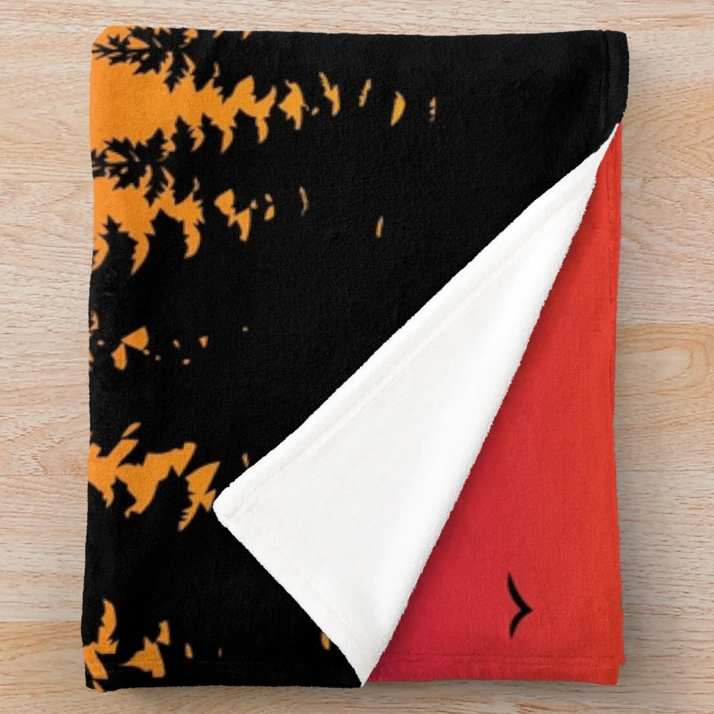 Retro vintage 70s style plush blanket for disc golf and frisbee players