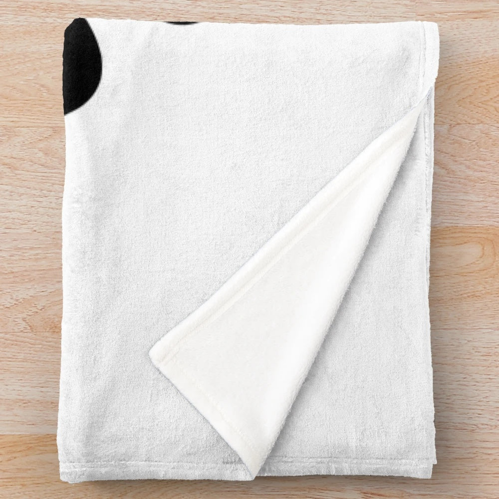 Retro 70s style plush blanket with Slippery Rock University inspired design