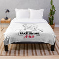 Soft plush blanket featuring the iconic "Take On Me" music video design from the 80s band A-ha