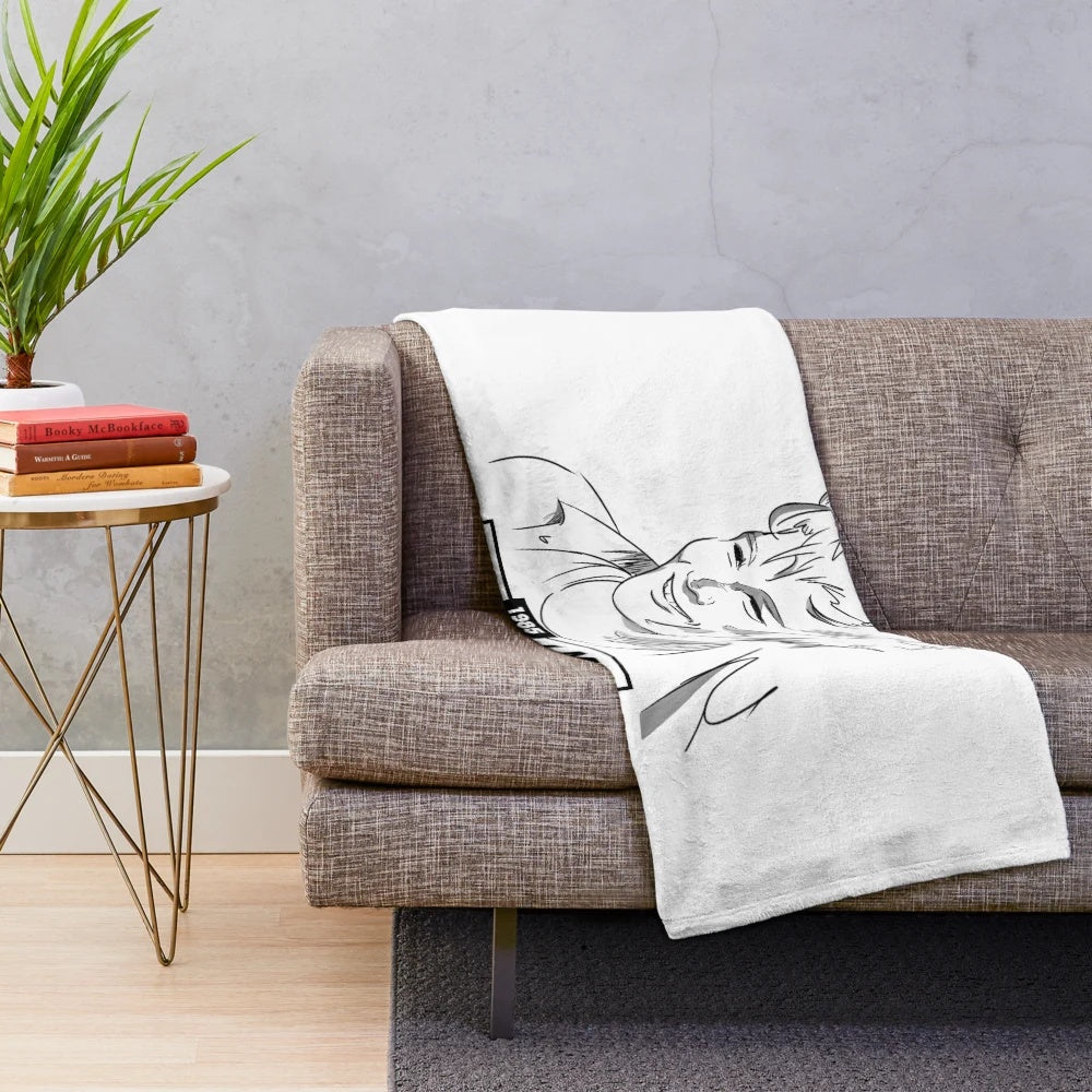 Soft plush blanket featuring the iconic "Take On Me" music video design from the 80s band A-ha