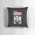 Judge Reinhold 80s-inspired aesthetic design pillow with bold, retro pop art colors and patterns