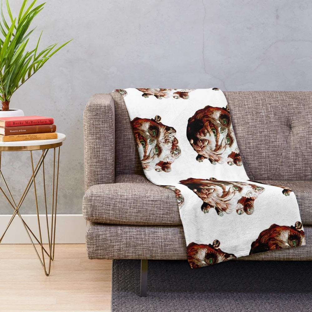 Retro 80s "The Evil Eye" Plush Blanket