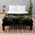 Plush blanket featuring retro 80s fantasy movie design