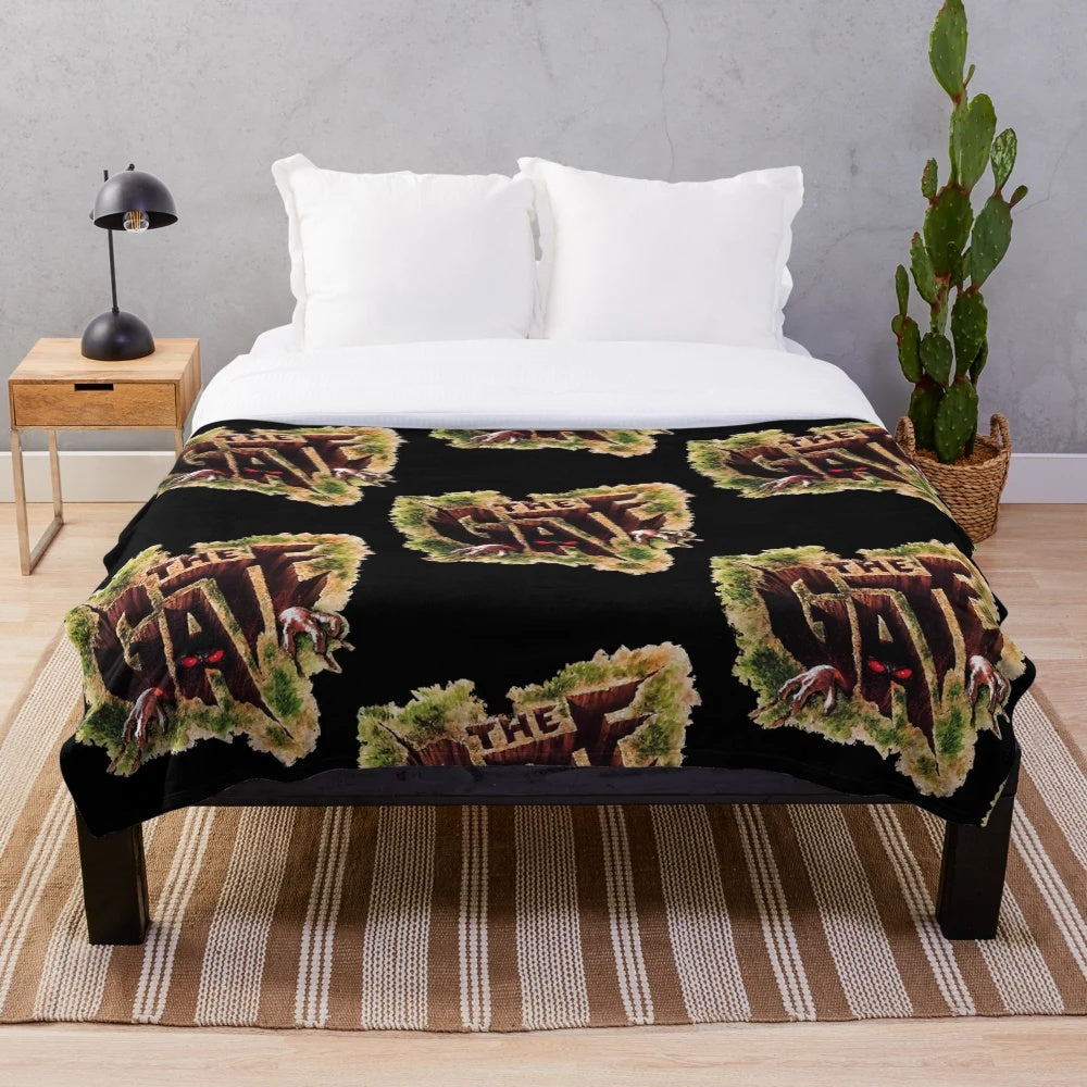 The Gate (1987)" horror movie-inspired plush blanket