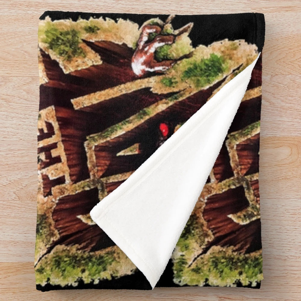 The Gate (1987)" horror movie-inspired plush blanket
