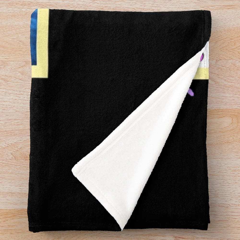 80s plush blanket with Ralph Macchio design