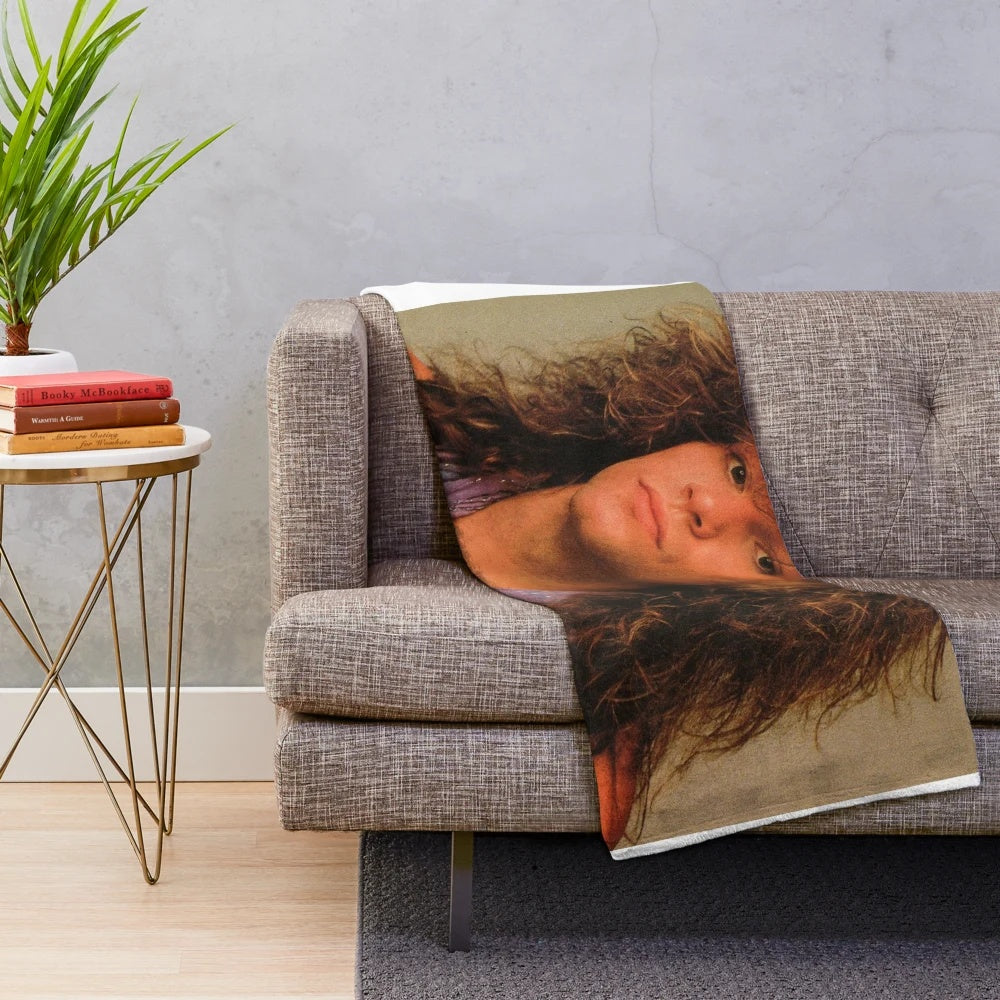 Colorful and soft 80s-inspired plush blanket