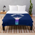 Retro 80's style plush blanket with vibrant colors and patterns