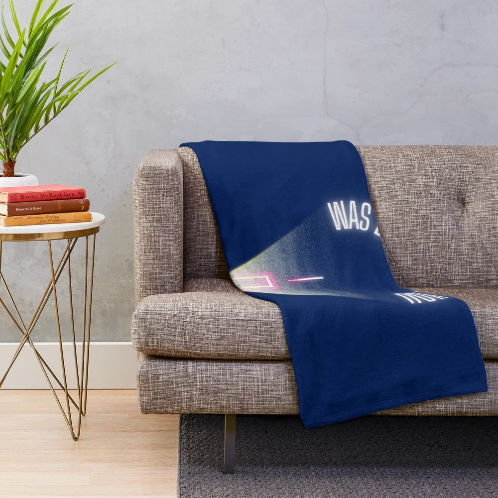 Retro 80's style plush blanket with vibrant colors and patterns