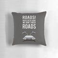 Decorative throw pillow with Back to the Future movie-inspired design
