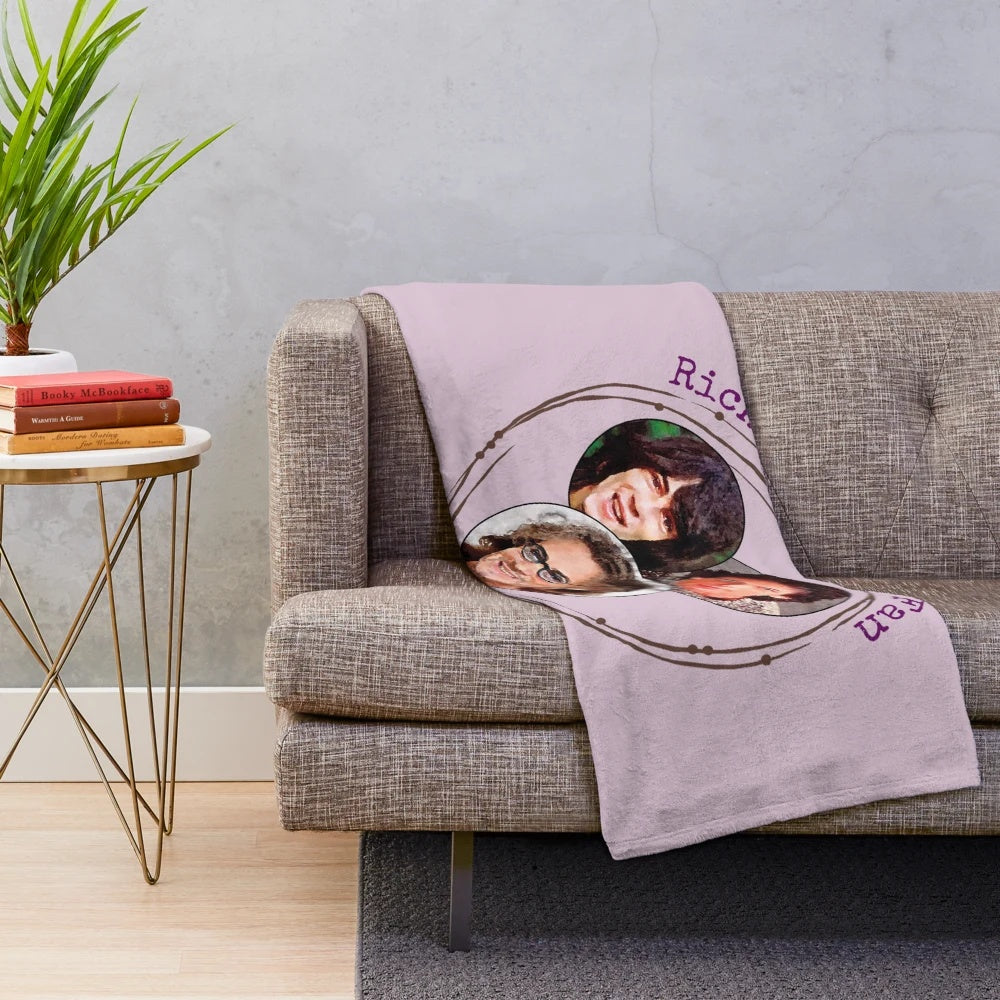 Plush blanket featuring 80s pop star and rocker Rick Springfield