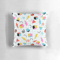 Retro 80s style 1980's vibes geometric memphis pattern pillow