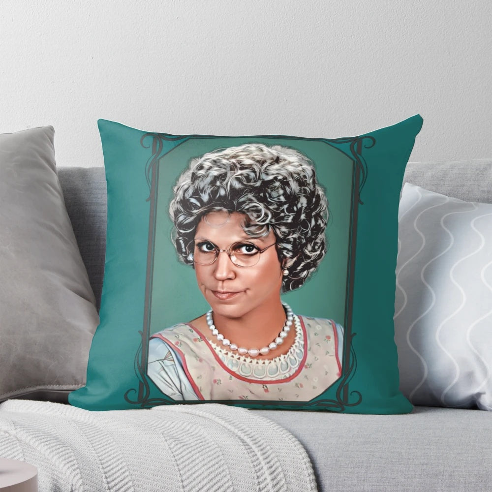 Retro "Mama's Family" throw pillow featuring 1980s TV show characters