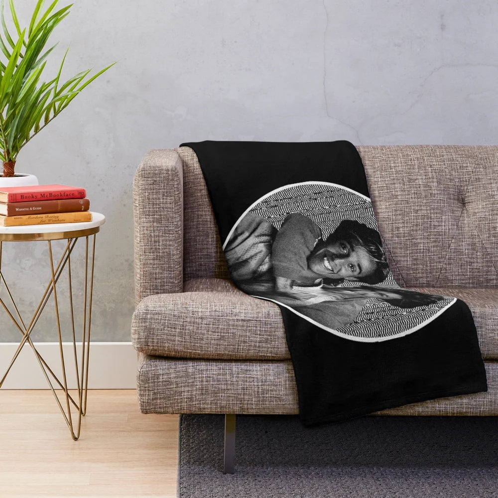 Vintage-inspired WHAM! plush blanket featuring the iconic album cover design