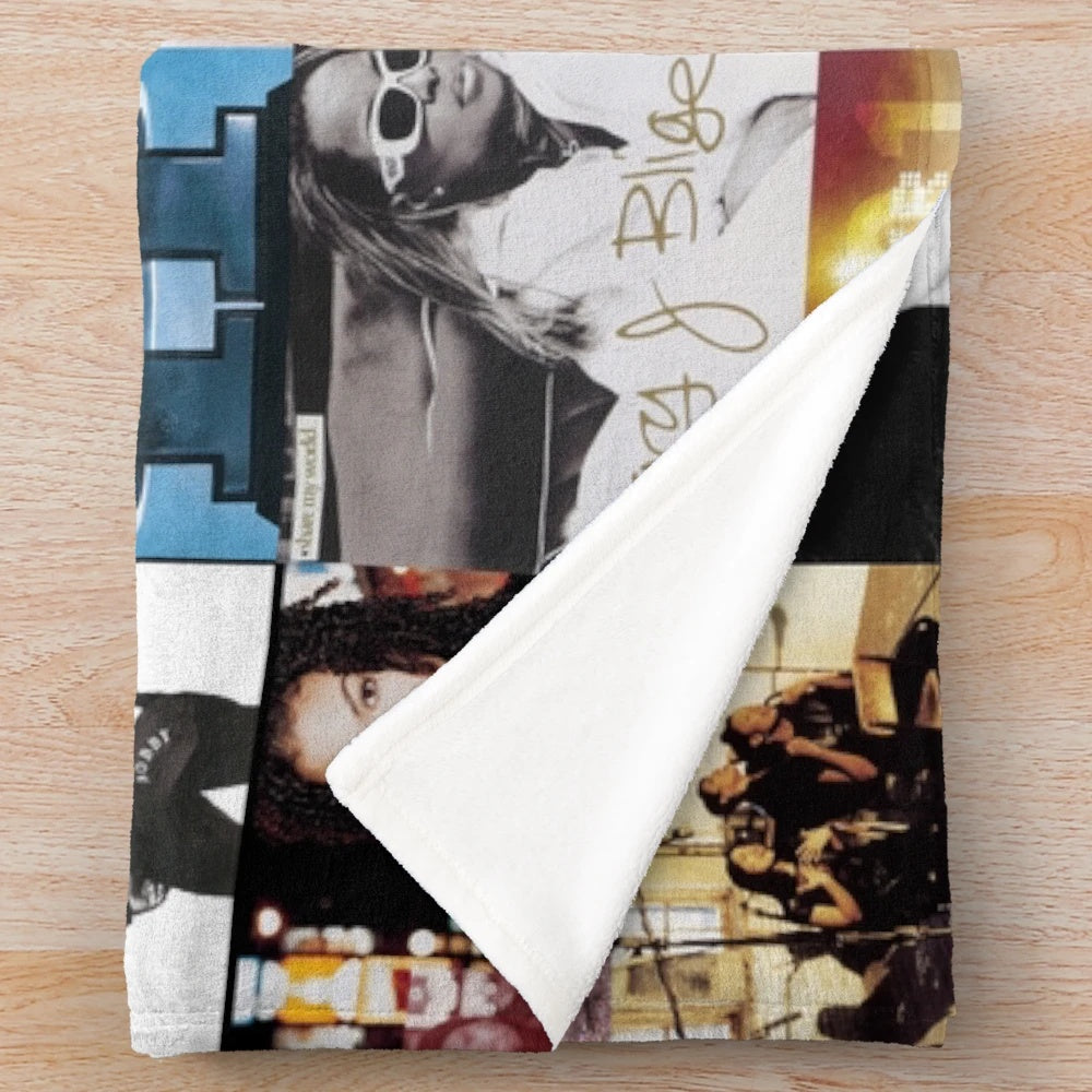Plush blanket featuring a collage of 90s and 2000s R&B artists
