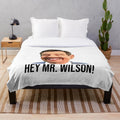 Retro 90s Dennis the Menace plush blanket featuring the iconic character and his neighbor Mr. Wilson