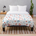 90s plush blanket with retro triangle pattern design