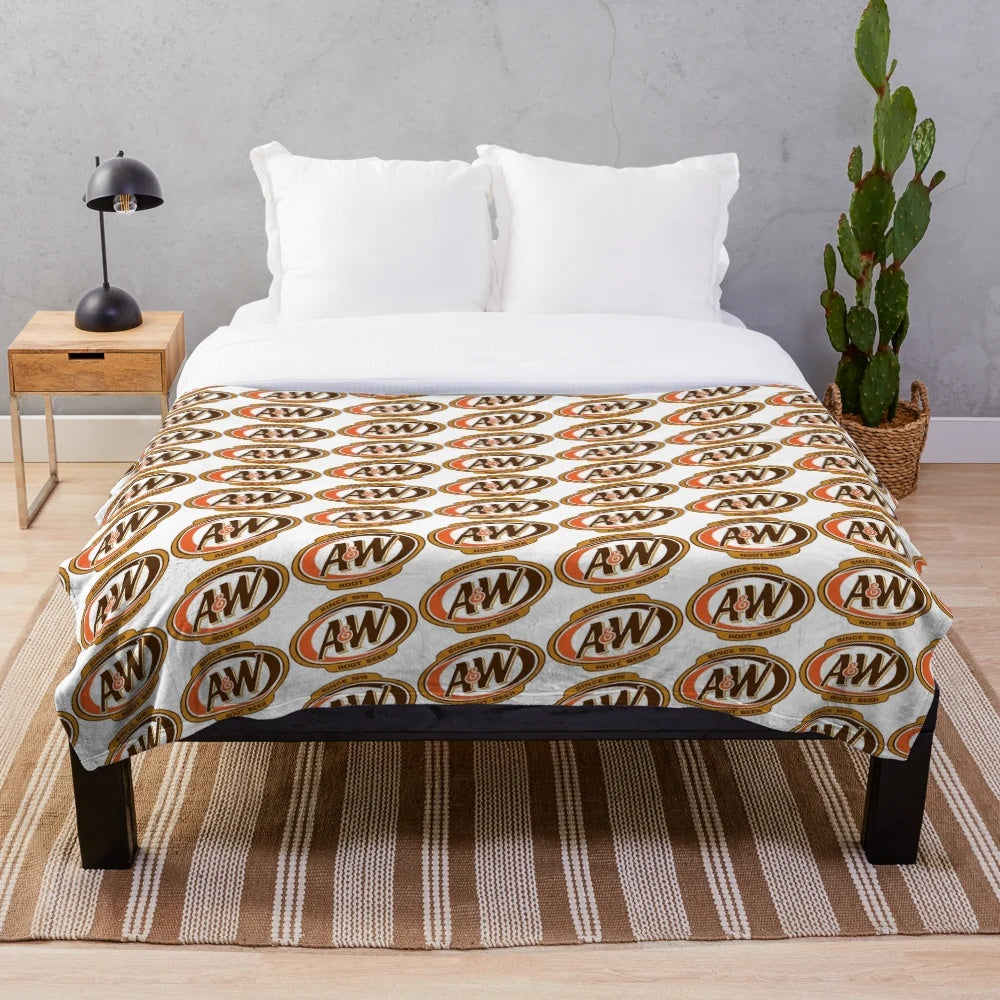 A&W Root Beer Themed Plush Blanket