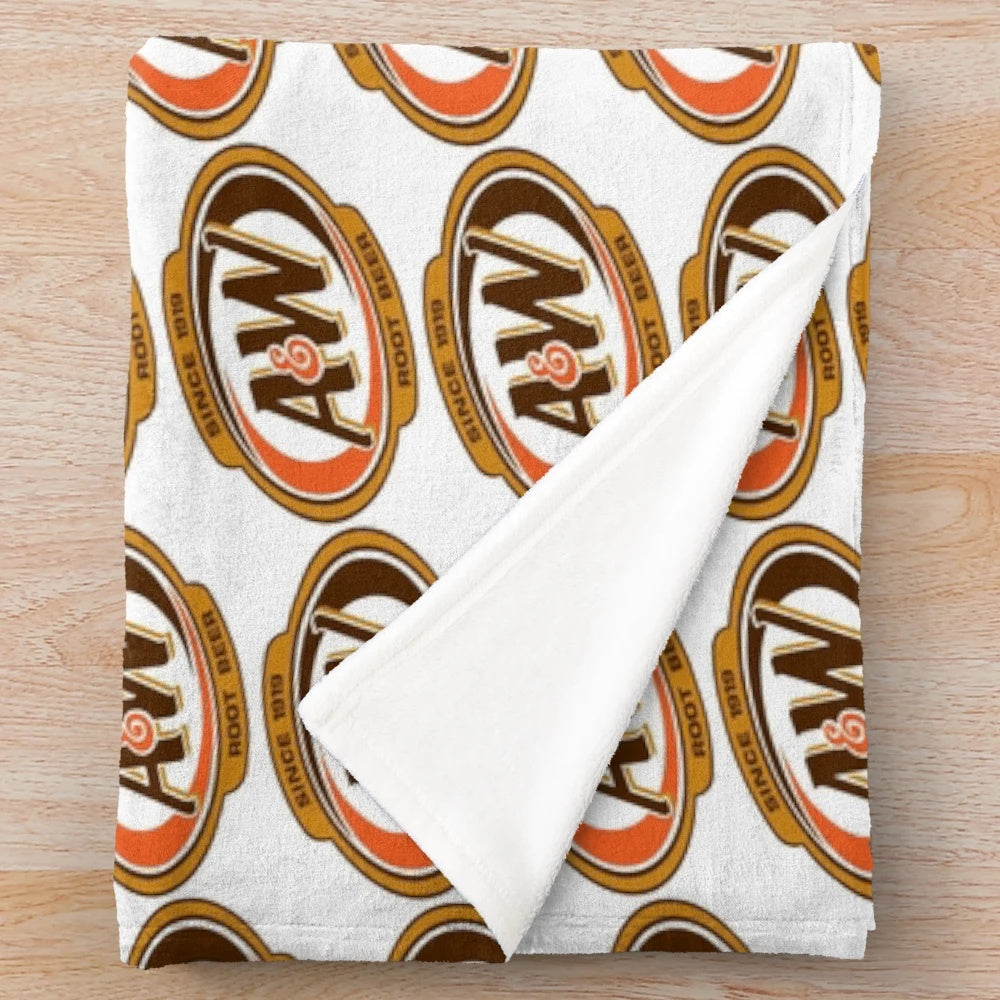 A&W Root Beer Themed Plush Blanket