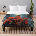 Akira-inspired plush blanket featuring iconic anime and manga imagery