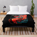 Akira inspired plush blanket with cyberpunk sci-fi anime art