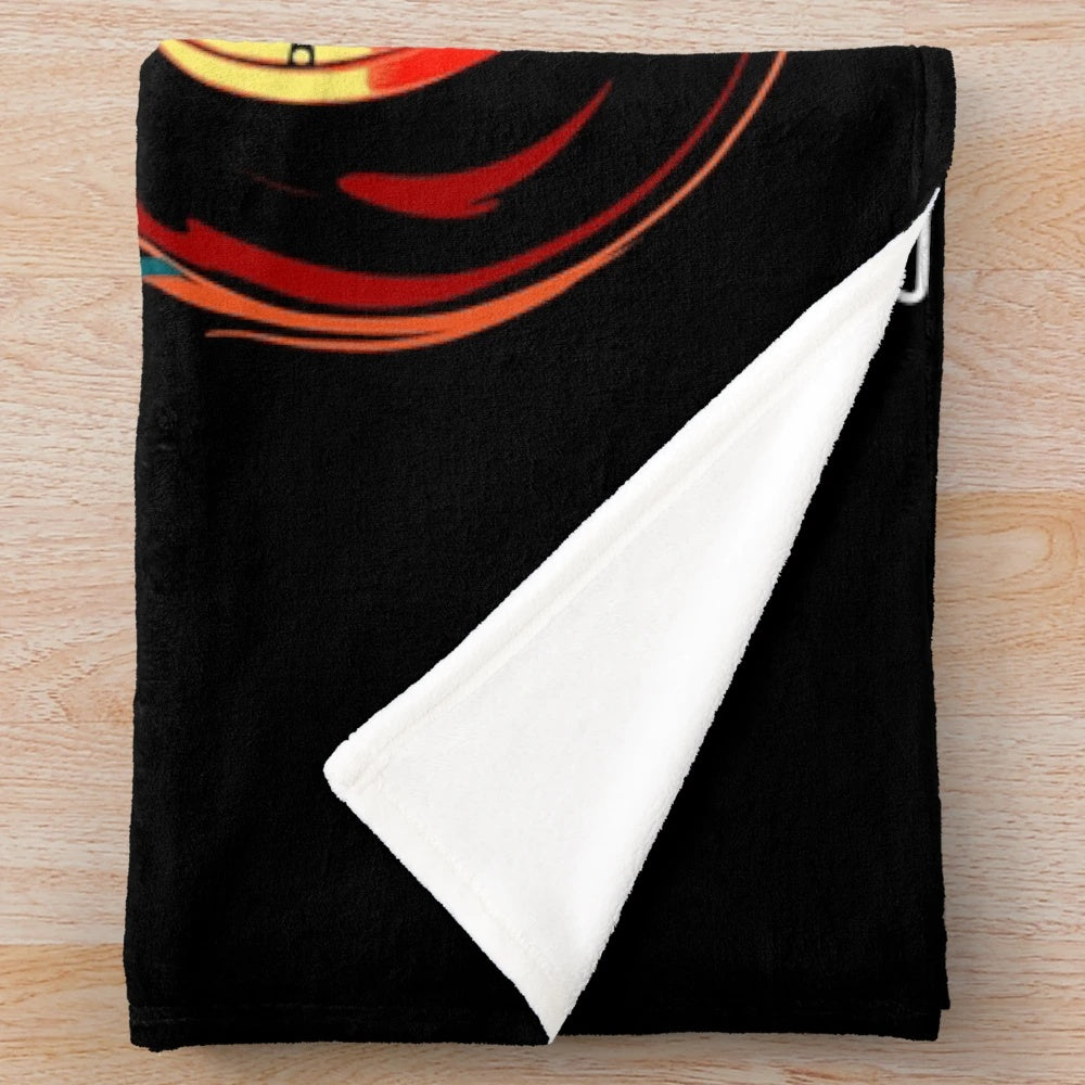 Akira inspired plush blanket with cyberpunk sci-fi anime art