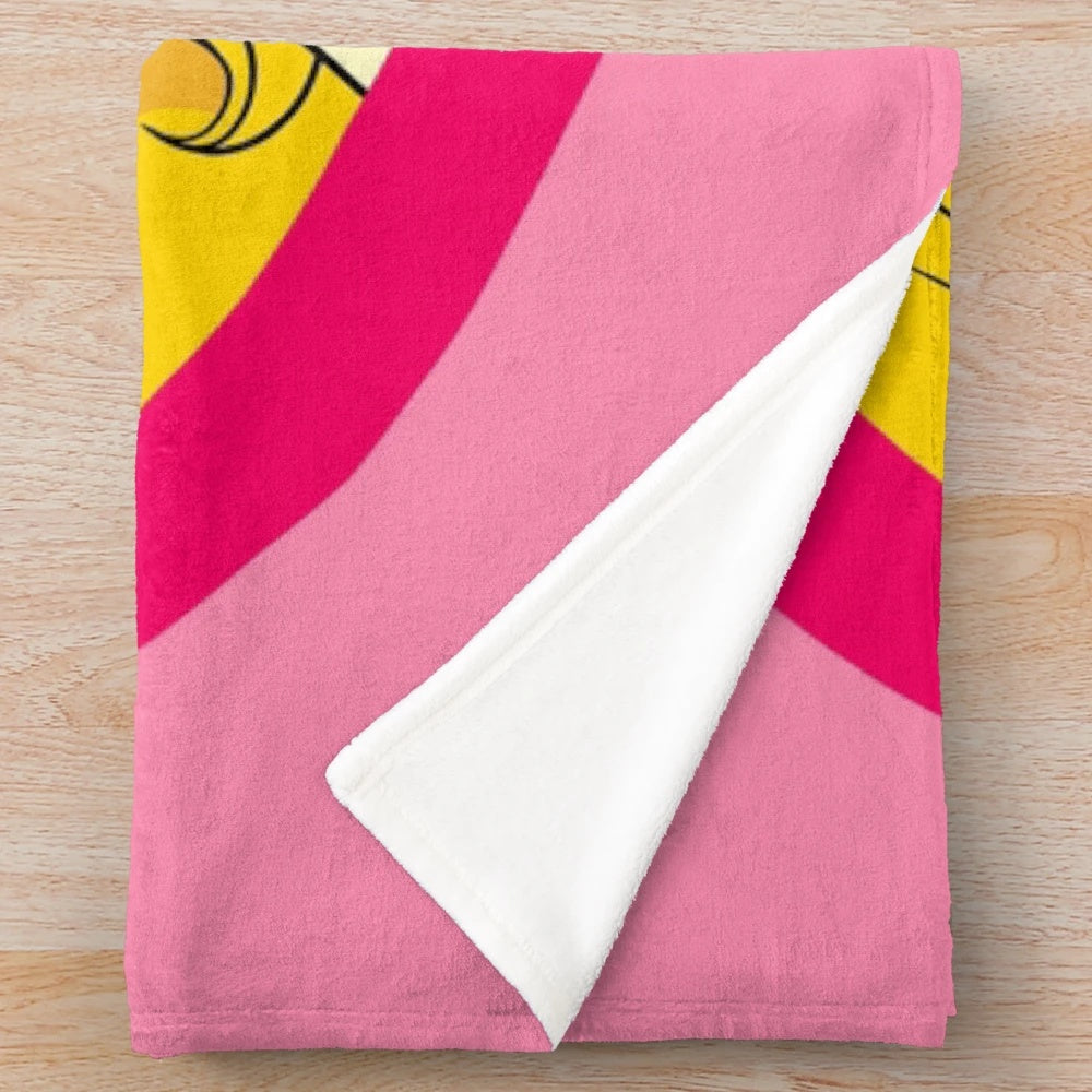 Candy Candy Heart Anime-Style Plush Blanket
