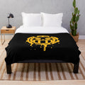 Vintage retro anime-style plush blanket featuring Trafalgar Law character
