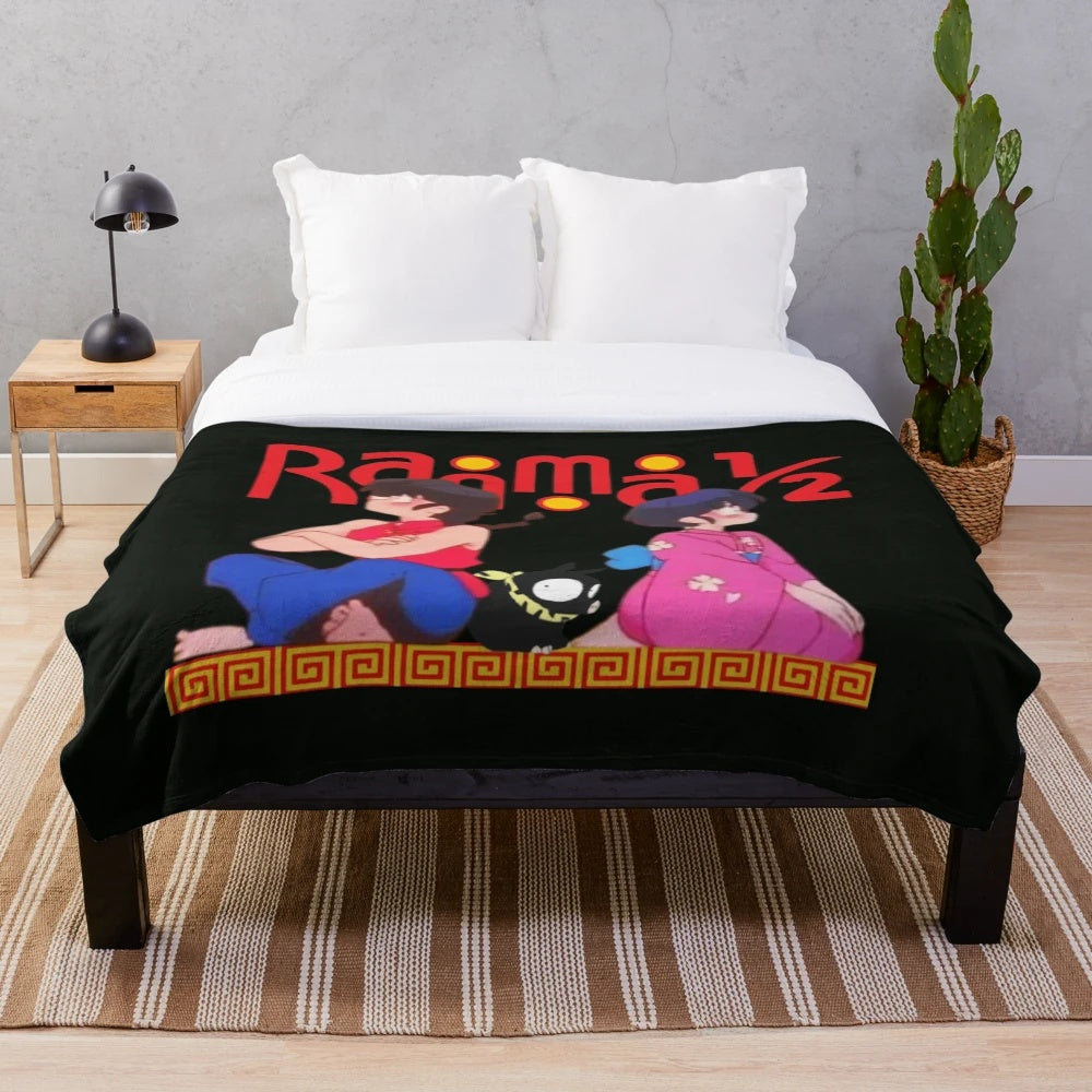 Ranma & Akane Anime Inspired Plush Blanket