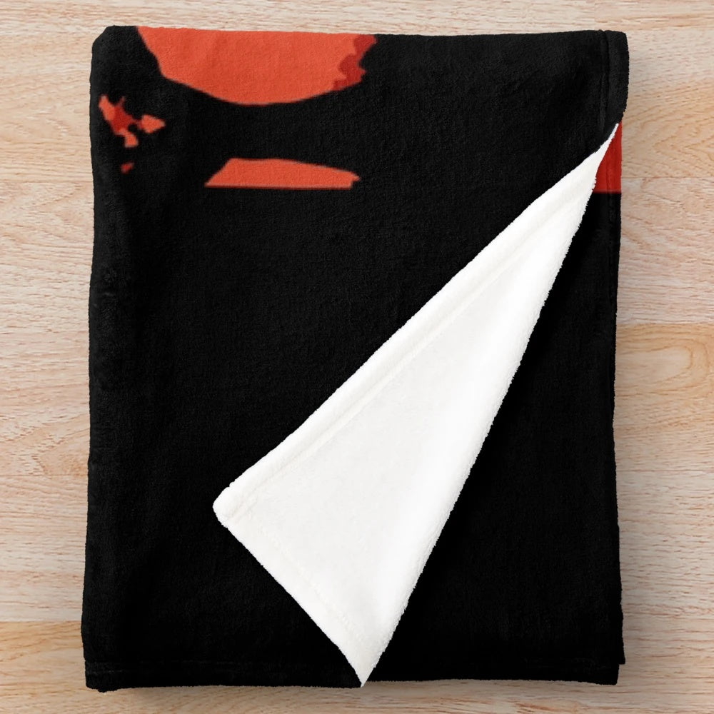 Retro-style plush blanket featuring Hajime no Ippo anime characters and boxing motifs