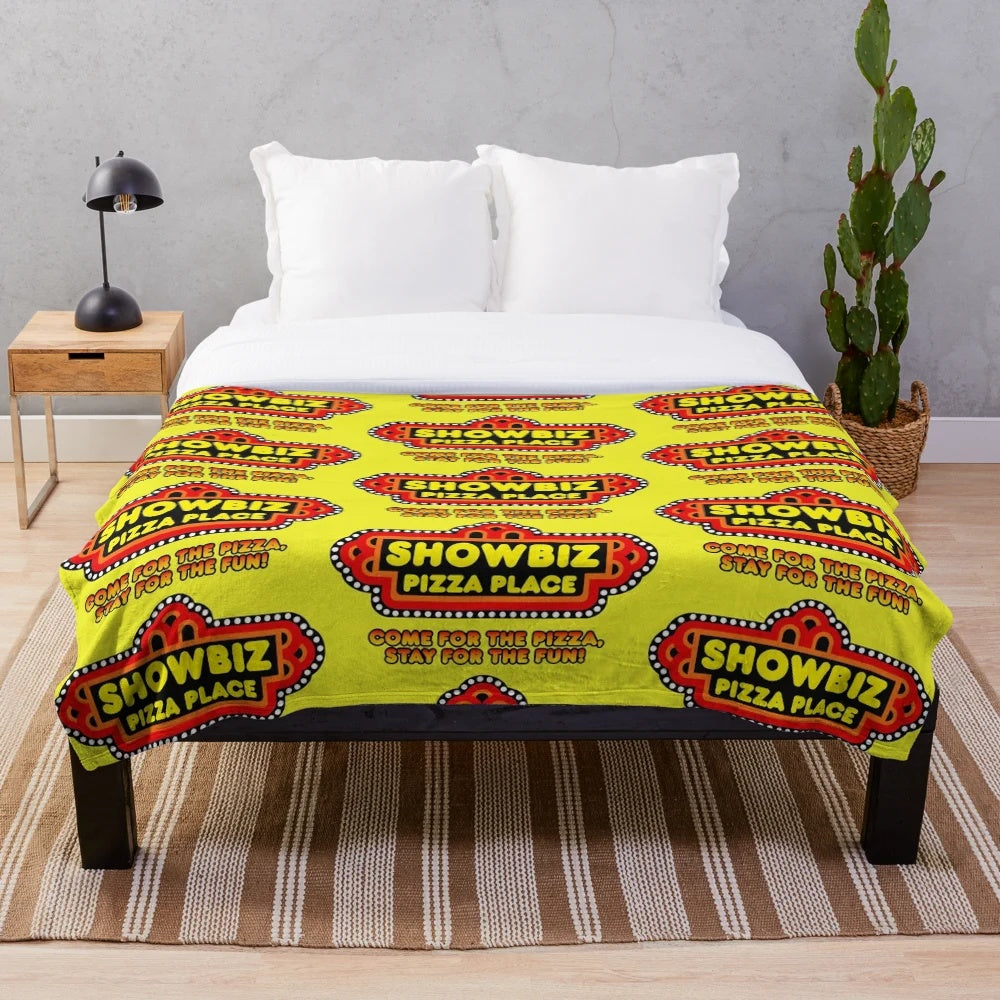 Showbiz Pizza Plush Blanket featuring the Rockafire Explosion