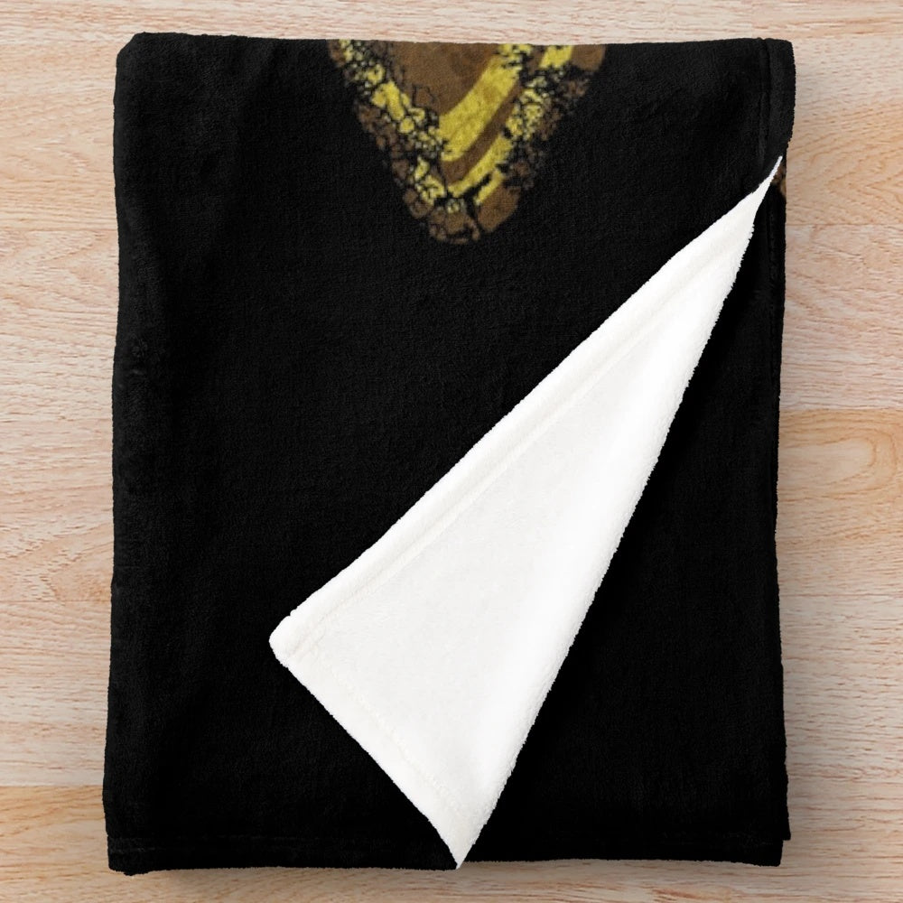 Retro Atom Cats plush blanket with a post-apocalyptic, gritty design
