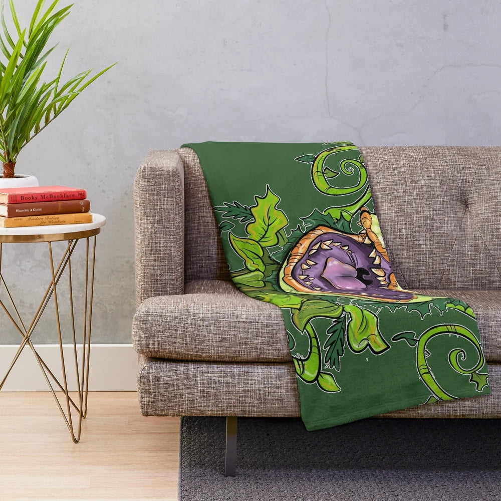 Audrey 2 Plush Blanket - Horror Movie Inspired Soft Throw Blanket