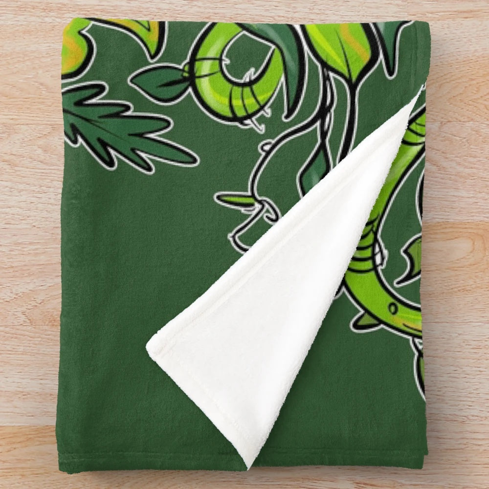 Audrey 2 Plush Blanket - Horror Movie Inspired Soft Throw Blanket