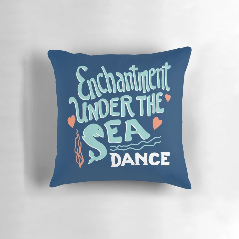 Retro Back to the Future Enchantment Under the Sea Dance Poster Pillow