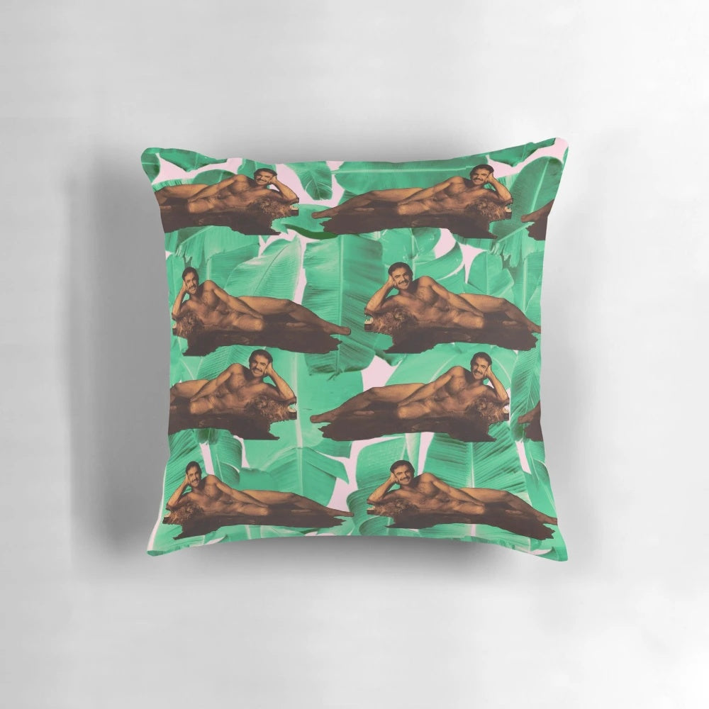 Bearskin Burt Reynolds Pillow - Iconic 70s Centerfold Decor