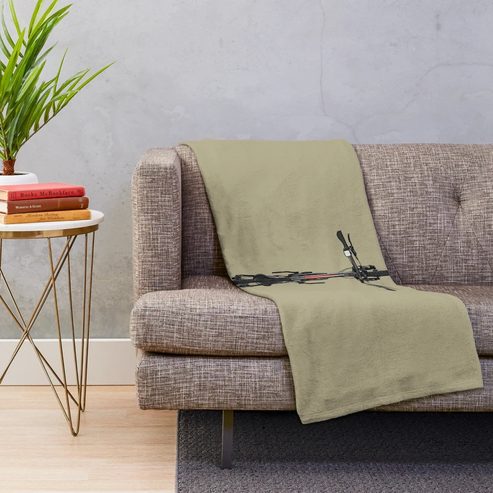 Retro bicycle plush blanket featuring a cool ride on bike design