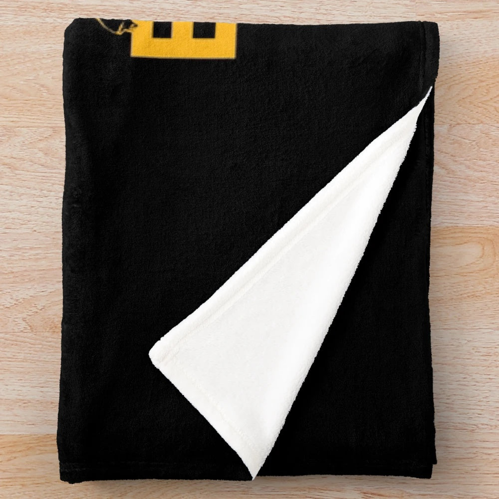 Plush blanket featuring a vintage Bobby Orr inspired design