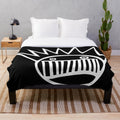 Retro Boognish plush blanket, featuring the iconic Ween band logo