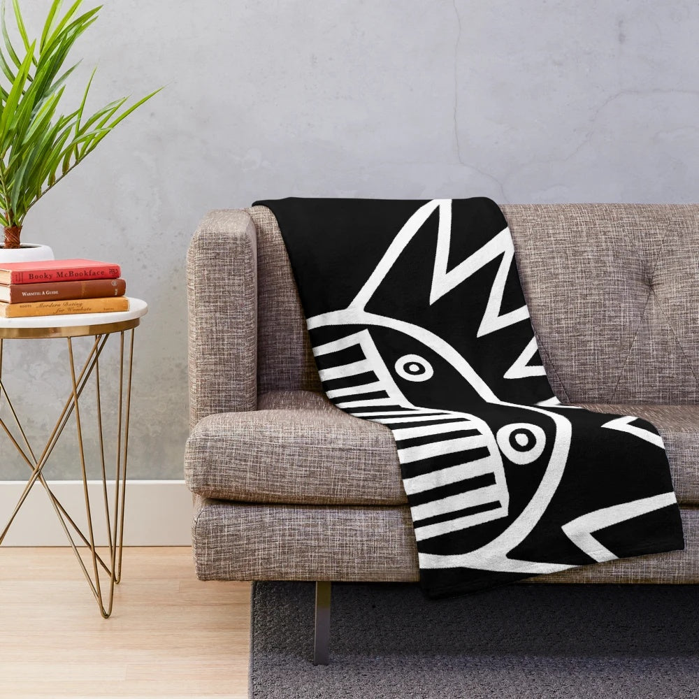 Retro Boognish plush blanket, featuring the iconic Ween band logo