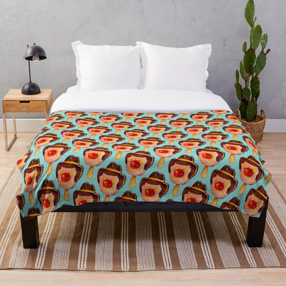 Bubble O' Bill patterned plush blanket