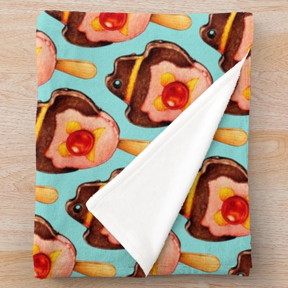 Bubble O' Bill patterned plush blanket