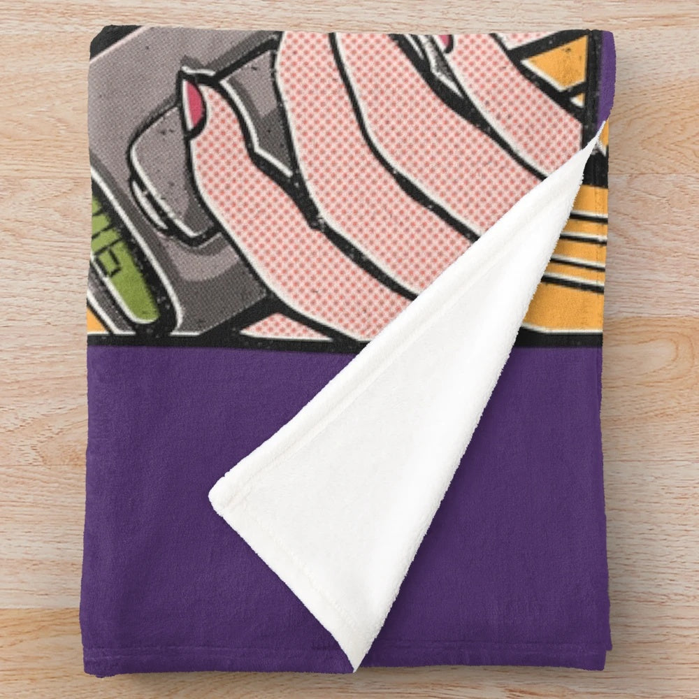 Colorful pop art style plush blanket featuring Buffy the Vampire Slayer characters