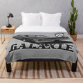 Plush blanket featuring a retro design of a 1963 Ford Galaxie 500 Coupe