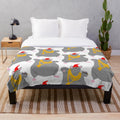 Biggie Cheese Plush Blanket - Nostalgic Cartoon Character Design