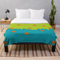 Retro cartoon inspired plush mystery pattern blanket